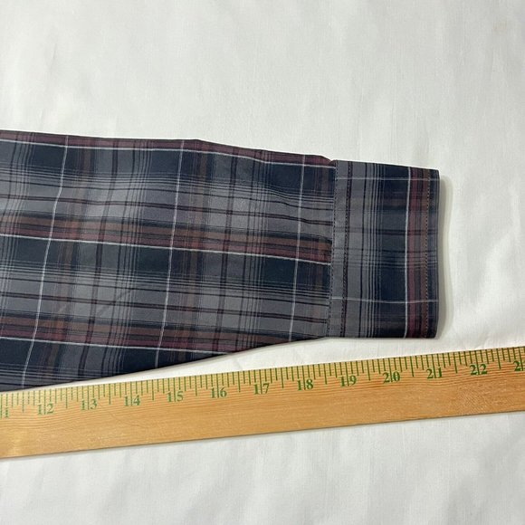 Kuhl Shirt Mens Medium Gray Plaid Flannel Long Sleeve Button Up Chest Pocket - Picture 6 of 14